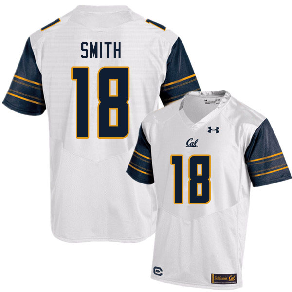 Men #18 Branden Smith Cal Bears UA College Football Jerseys Sale-White - Click Image to Close